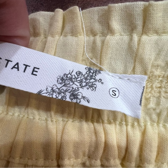 Butter yellow shorts alterd state small - Picture 3 of 4